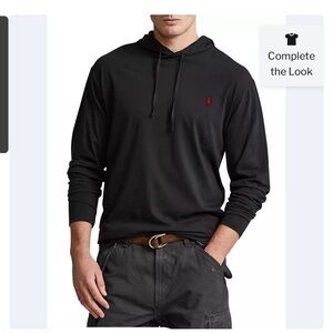 Polo Ralph Lauren Black Hoodie with Red Logo